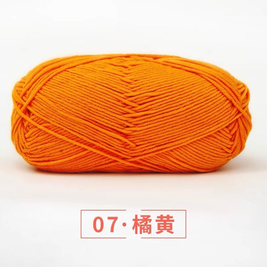 5-ply milk cotton high quality yarn 74 colours 雪妃尔五股牛奶棉毛线