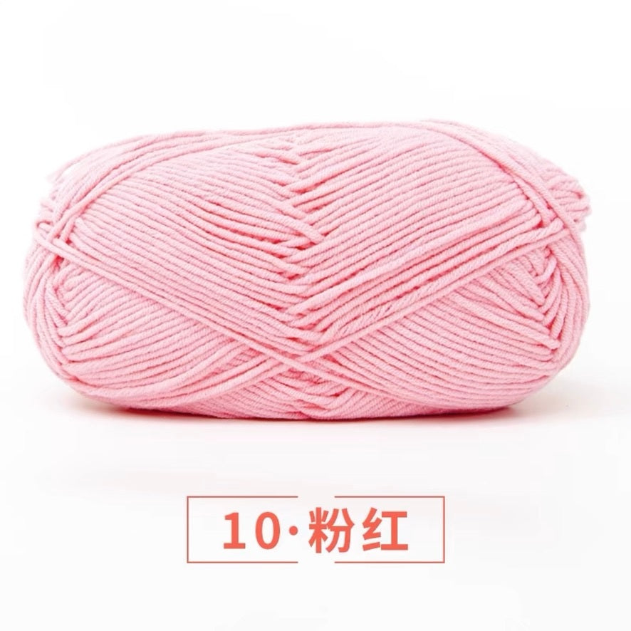 5-ply milk cotton high quality yarn 74 colours 雪妃尔五股牛奶棉毛线
