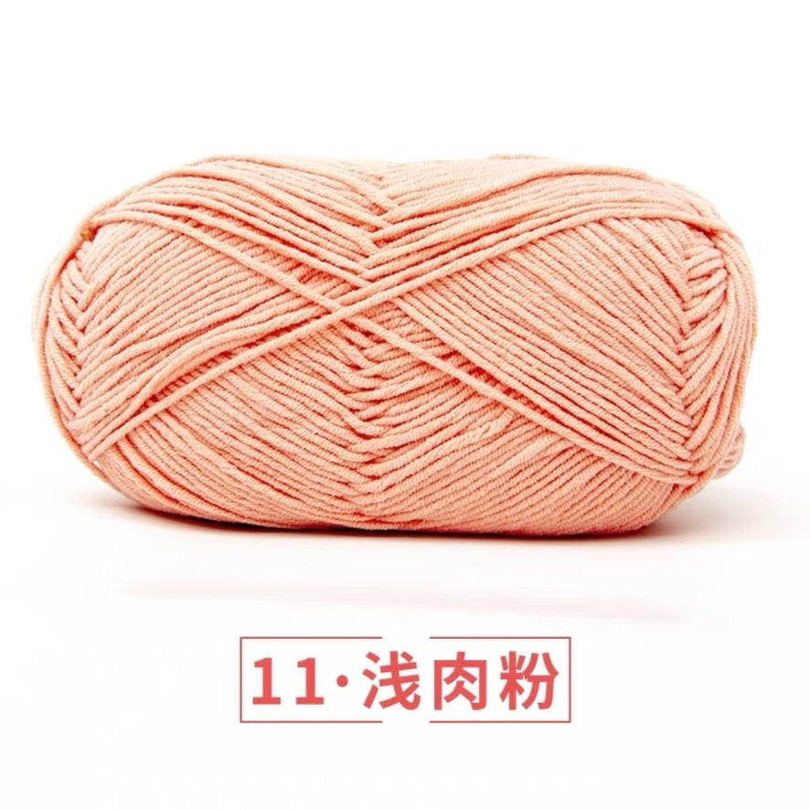 5-ply milk cotton high quality yarn 74 colours 雪妃尔五股牛奶棉毛线
