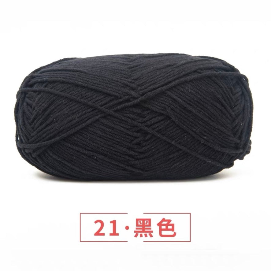 5-ply milk cotton high quality yarn 74 colours 雪妃尔五股牛奶棉毛线