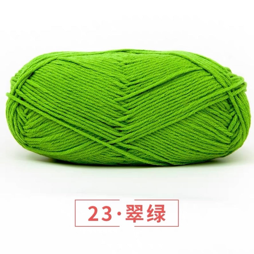 5-ply milk cotton high quality yarn 74 colours 雪妃尔五股牛奶棉毛线
