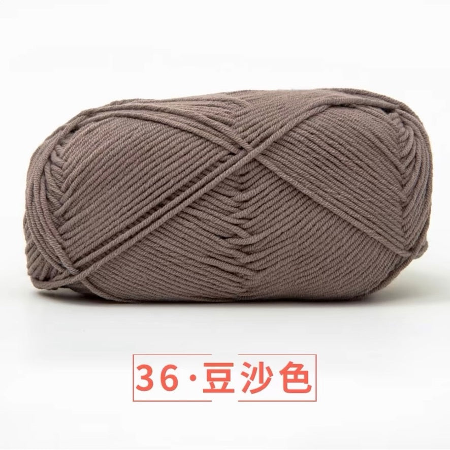 5-ply milk cotton high quality yarn 74 colours 雪妃尔五股牛奶棉毛线