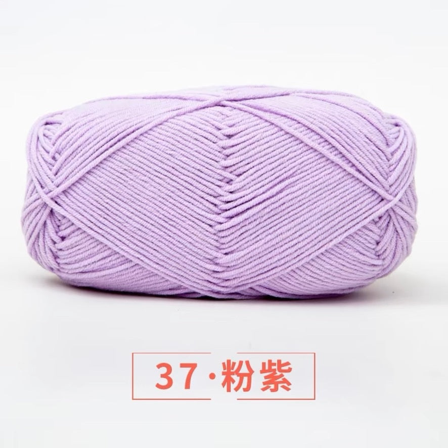 5-ply milk cotton high quality yarn 74 colours 雪妃尔五股牛奶棉毛线