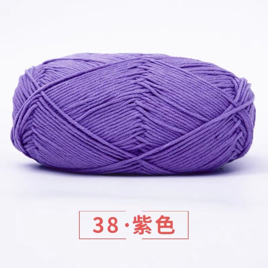 5-ply milk cotton high quality yarn 74 colours 雪妃尔五股牛奶棉毛线