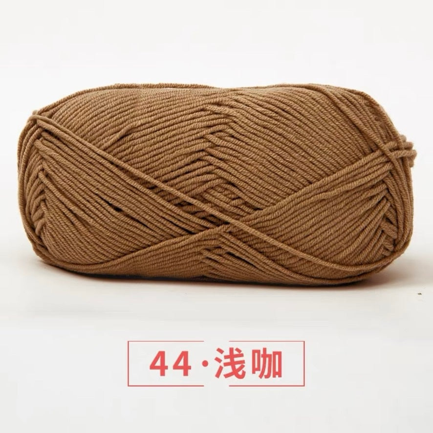 5-ply milk cotton high quality yarn 74 colours 雪妃尔五股牛奶棉毛线