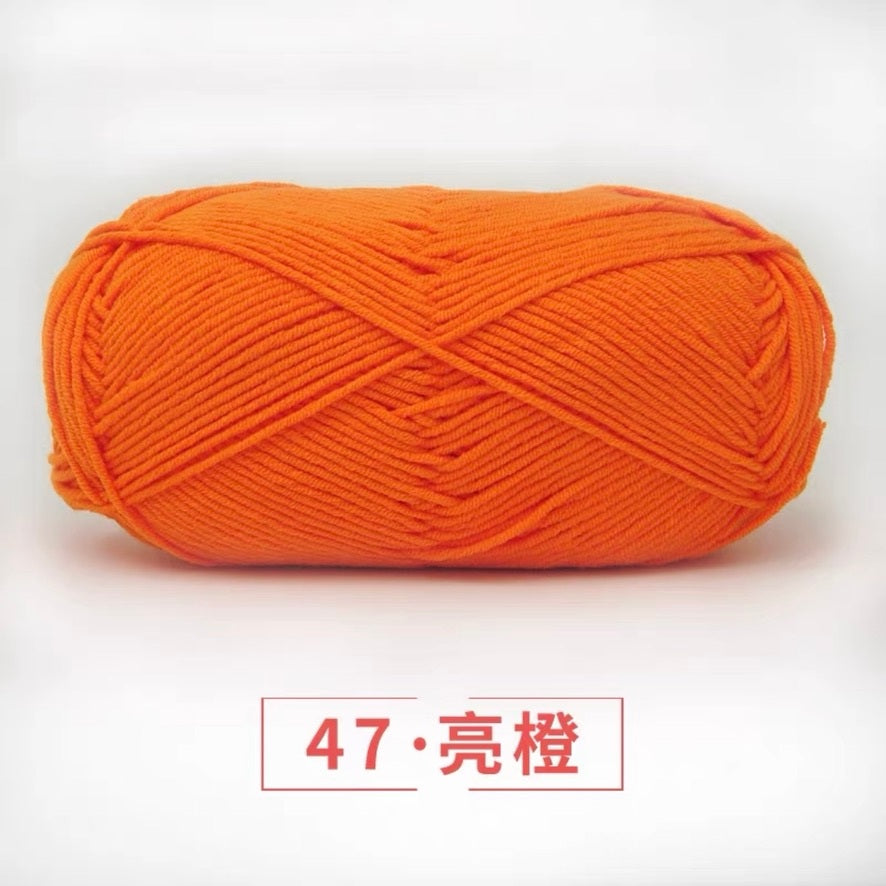 5-ply milk cotton high quality yarn 74 colours 雪妃尔五股牛奶棉毛线
