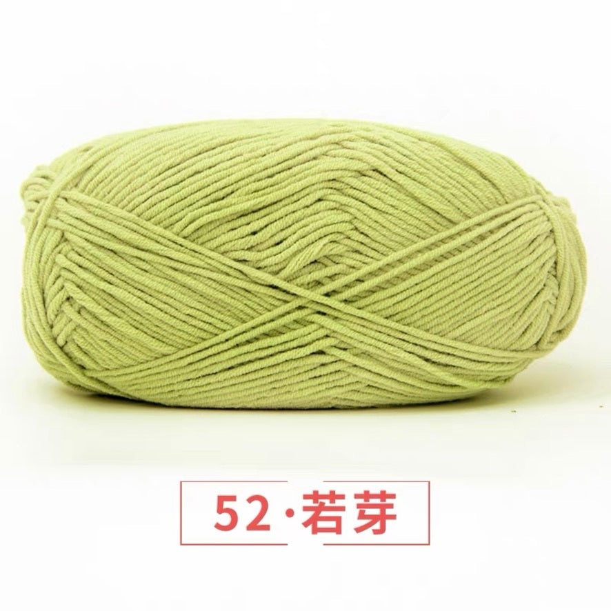 5-ply milk cotton high quality yarn 74 colours 雪妃尔五股牛奶棉毛线