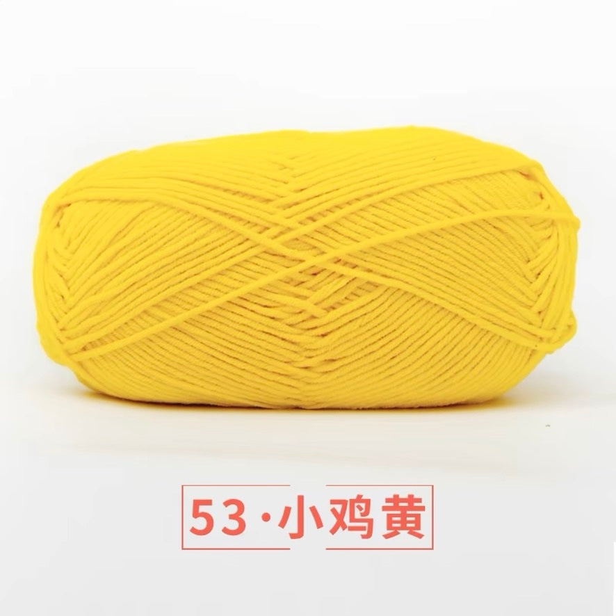 5-ply milk cotton high quality yarn 74 colours 雪妃尔五股牛奶棉毛线