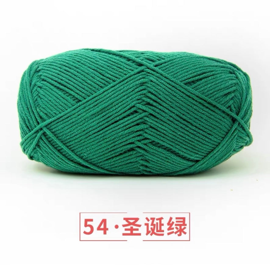 5-ply milk cotton high quality yarn 74 colours 雪妃尔五股牛奶棉毛线