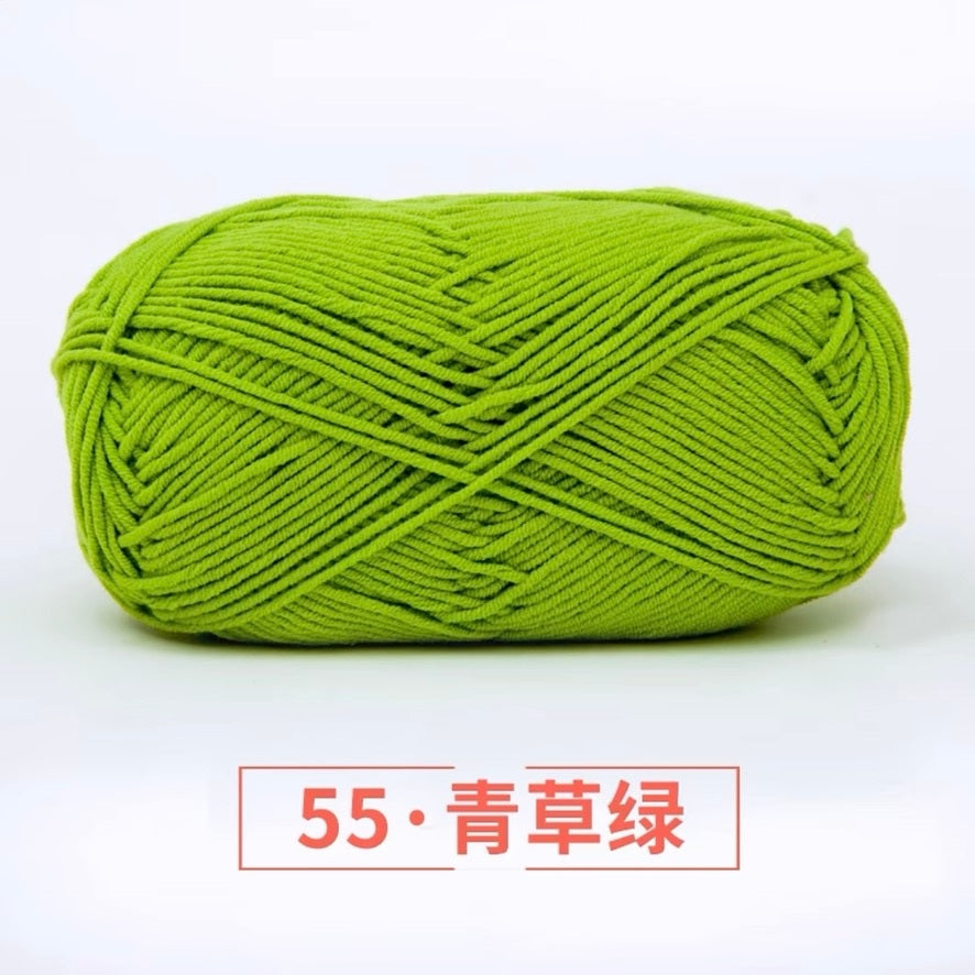 5-ply milk cotton high quality yarn 74 colours 雪妃尔五股牛奶棉毛线