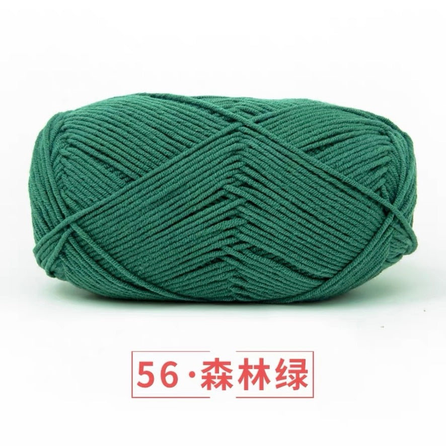 5-ply milk cotton high quality yarn 74 colours 雪妃尔五股牛奶棉毛线