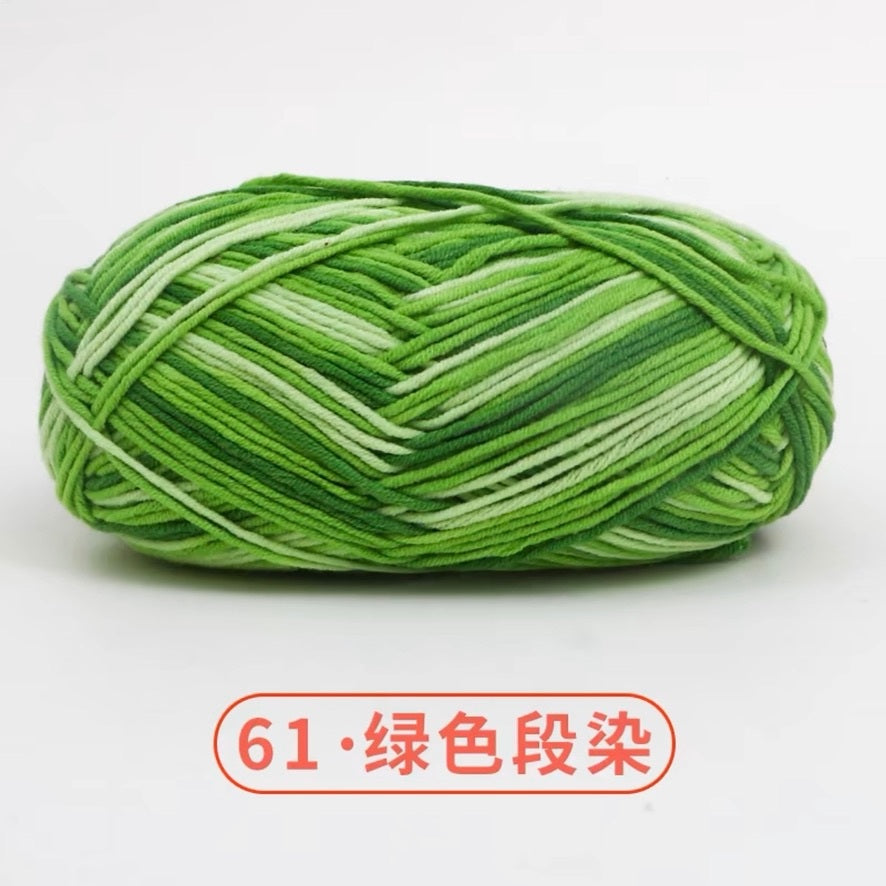 5-ply milk cotton high quality yarn 74 colours 雪妃尔五股牛奶棉毛线