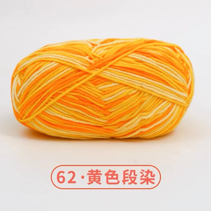 5-ply milk cotton high quality yarn 74 colours 雪妃尔五股牛奶棉毛线