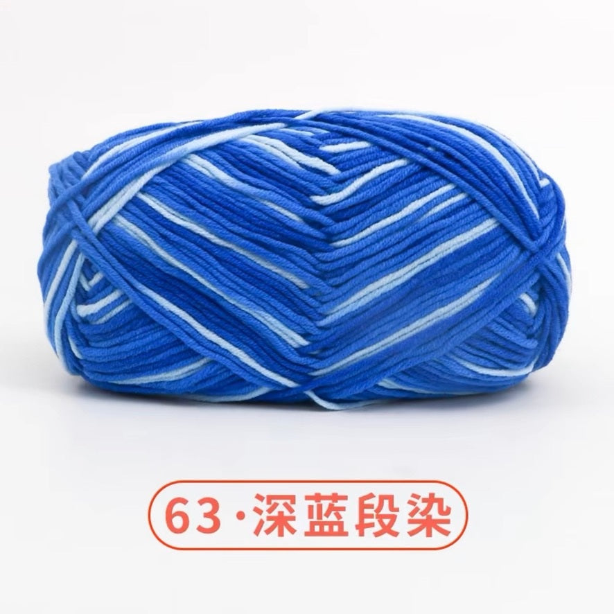 5-ply milk cotton high quality yarn 74 colours 雪妃尔五股牛奶棉毛线