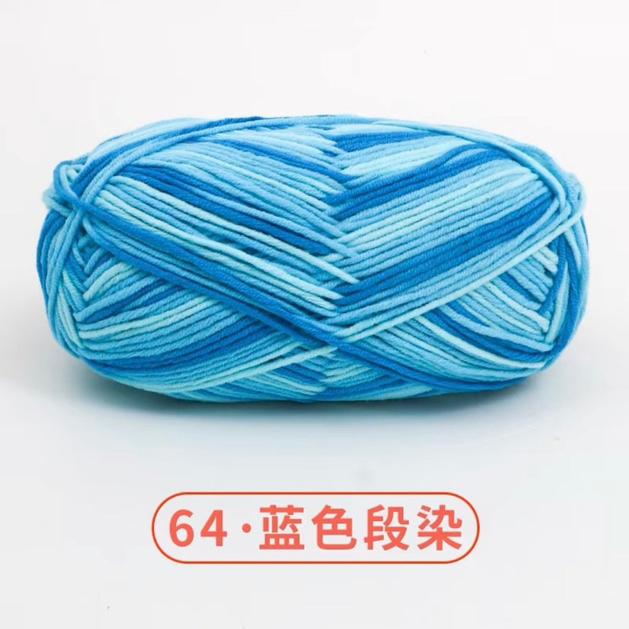5-ply milk cotton high quality yarn 74 colours 雪妃尔五股牛奶棉毛线