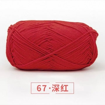 5-ply milk cotton high quality yarn 74 colours 雪妃尔五股牛奶棉毛线