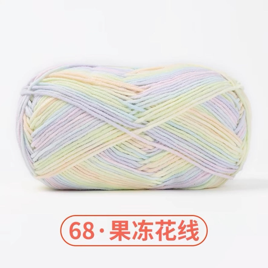 5-ply milk cotton high quality yarn 74 colours 雪妃尔五股牛奶棉毛线
