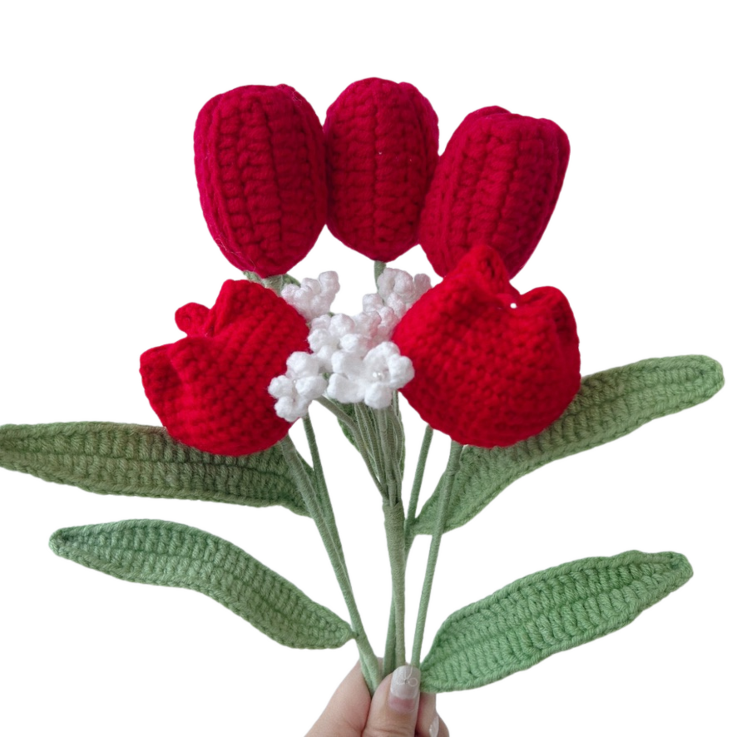 springtime tulips - crochet flower bouquet 🌷‎♡₊˚