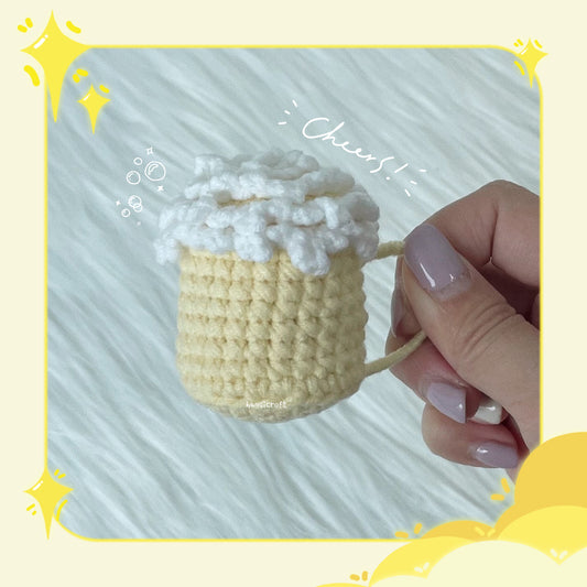 crochet beer mug ( •ᴗ•)⸝🍻⸜(•ᴗ• )
