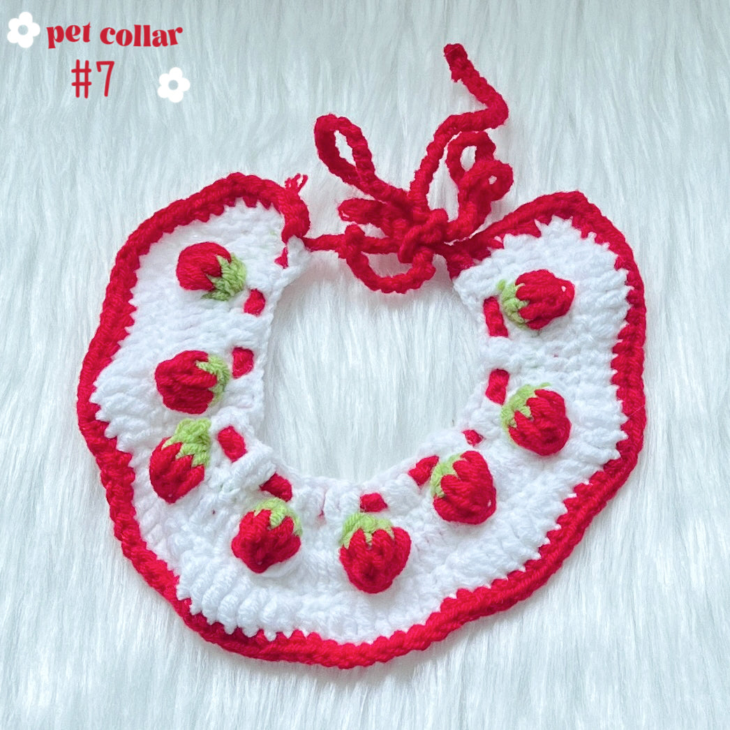 crochet pet collar & hat [over 20 designs] ฅ՞•ﻌ•՞ฅ🐾