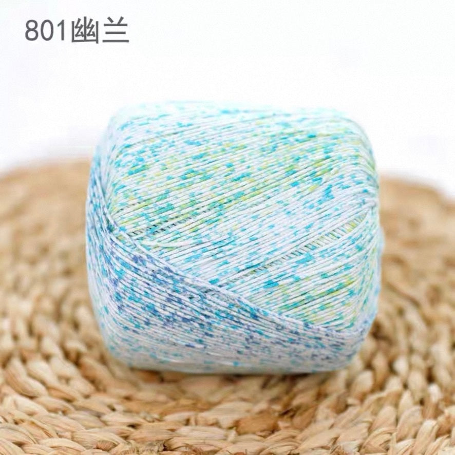 8-ply ombre gradient pearl lace thread yarn 12 colours 雪妃尔3号珍珠趕丝段染花色