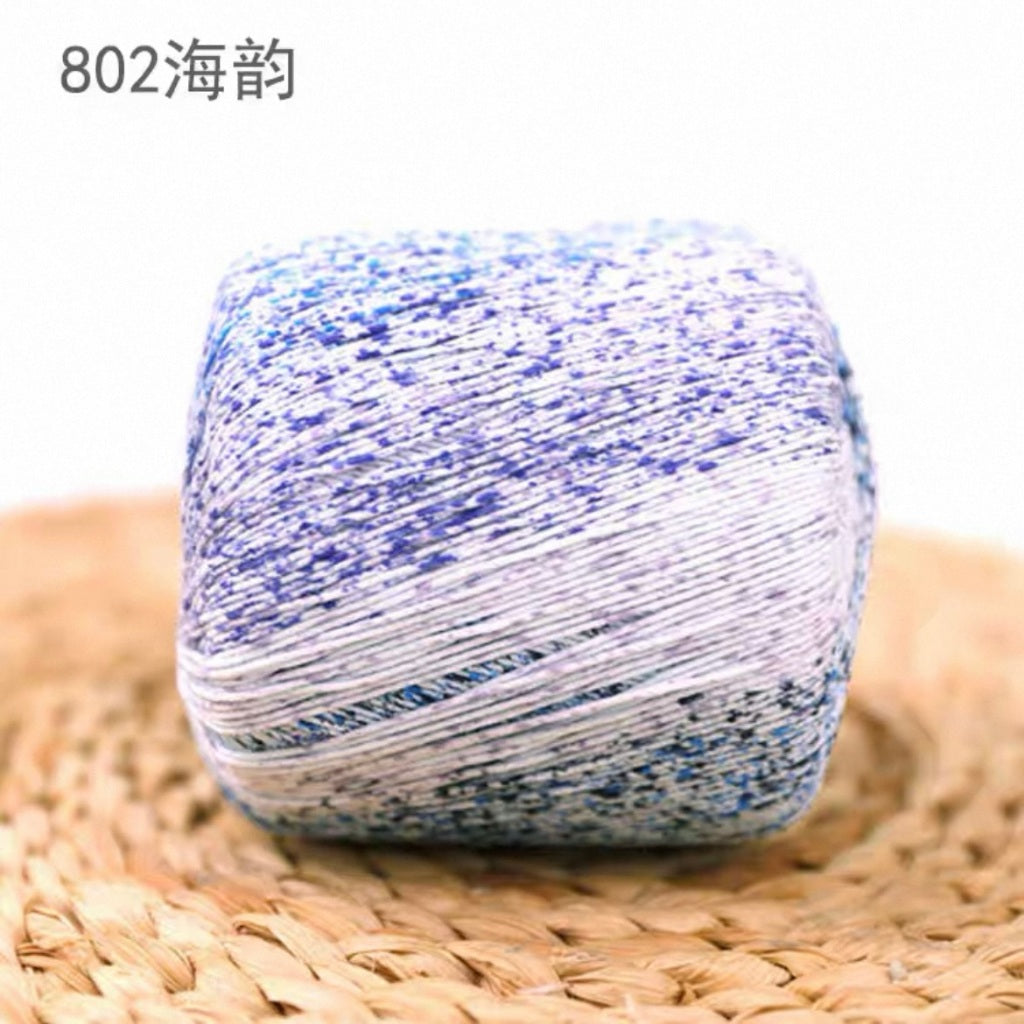 8-ply ombre gradient pearl lace thread yarn 12 colours 雪妃尔3号珍珠趕丝段染花色