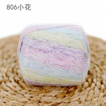 8-ply ombre gradient pearl lace thread yarn 12 colours 雪妃尔3号珍珠趕丝段染花色