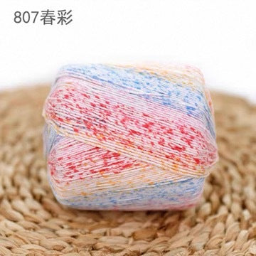 8-ply ombre gradient pearl lace thread yarn 12 colours 雪妃尔3号珍珠趕丝段染花色