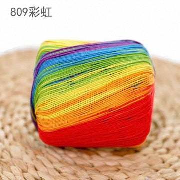 8-ply ombre gradient pearl lace thread yarn 12 colours 雪妃尔3号珍珠趕丝段染花色