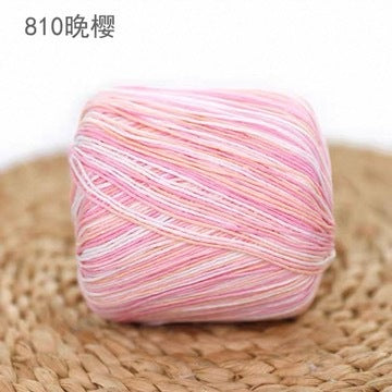 8-ply ombre gradient pearl lace thread yarn 12 colours 雪妃尔3号珍珠趕丝段染花色