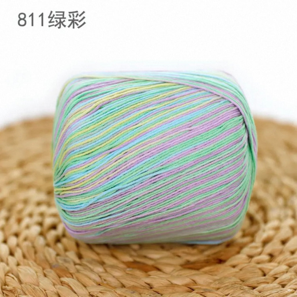 8-ply ombre gradient pearl lace thread yarn 12 colours 雪妃尔3号珍珠趕丝段染花色