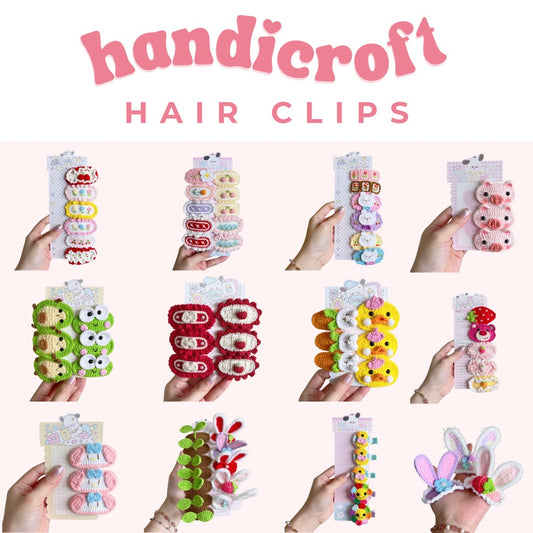 crochet hair clips ˚₊‧꒰ა 🎀 ໒꒱ ‧₊˚