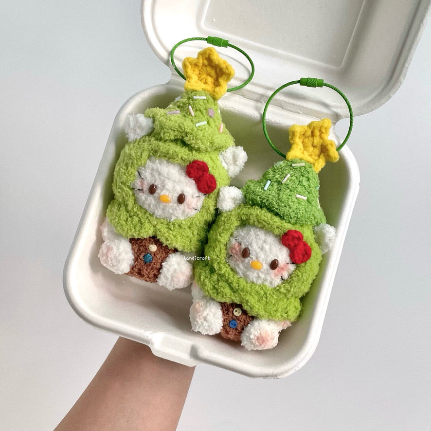 [NEW] crochet hello kitty christmas tree keychain ⚞🎀・◦・⚟