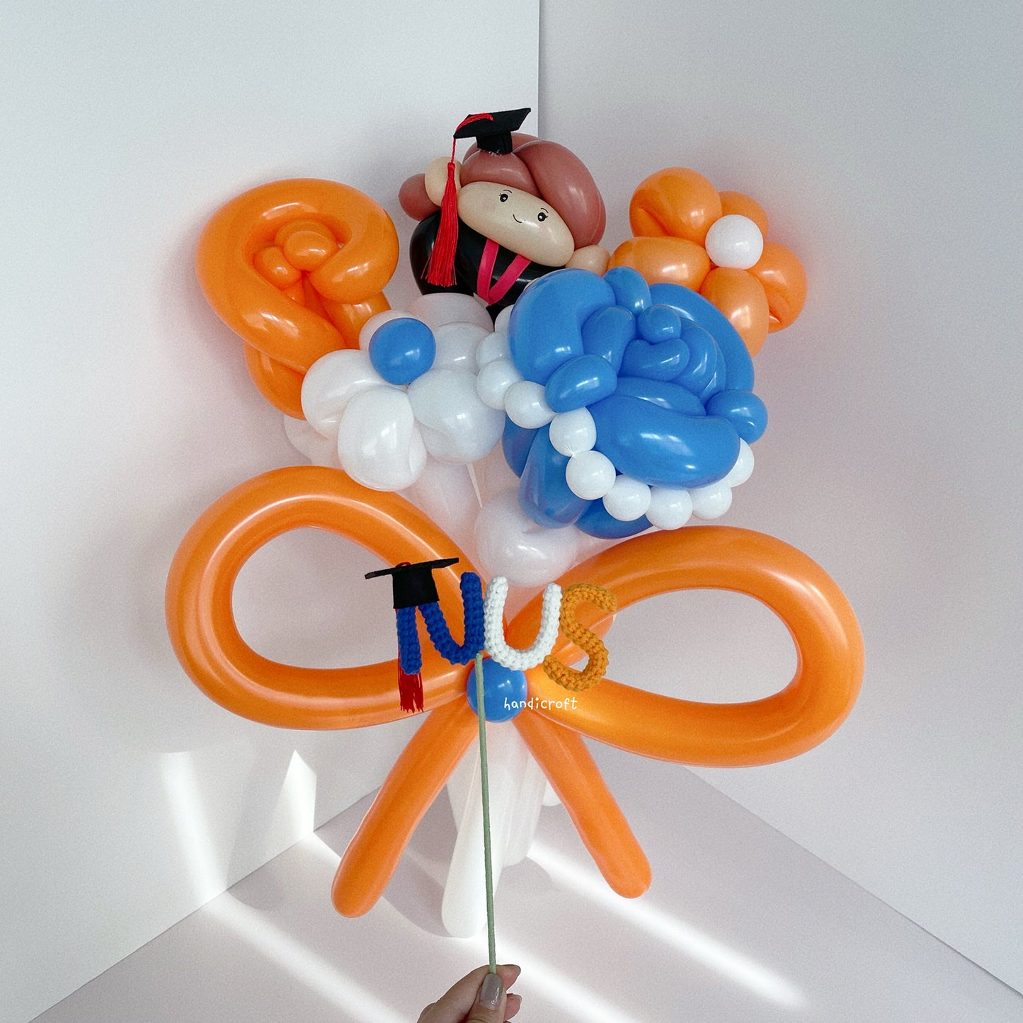 🧡NUS graduation special💙 flower balloon bouquet 🎓˙✧˖°