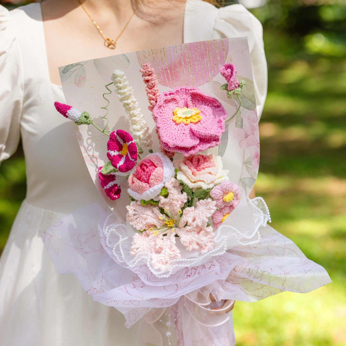 soft whispers - crochet flower bouquet ♡₊˚✧