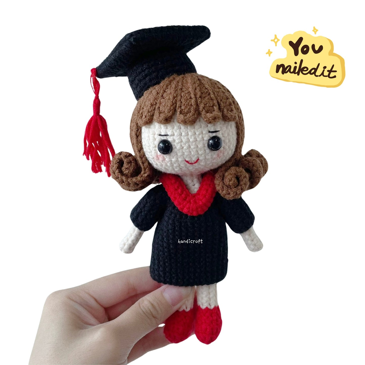 crochet full size graduate doll 🎓✧˖°