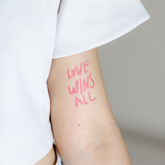 love wins all | IU - temporary tattoo sticker