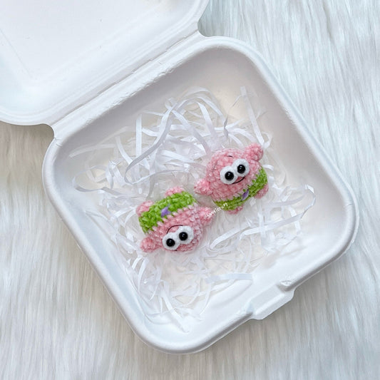 crochet mini patrick star gummy keychain ♡