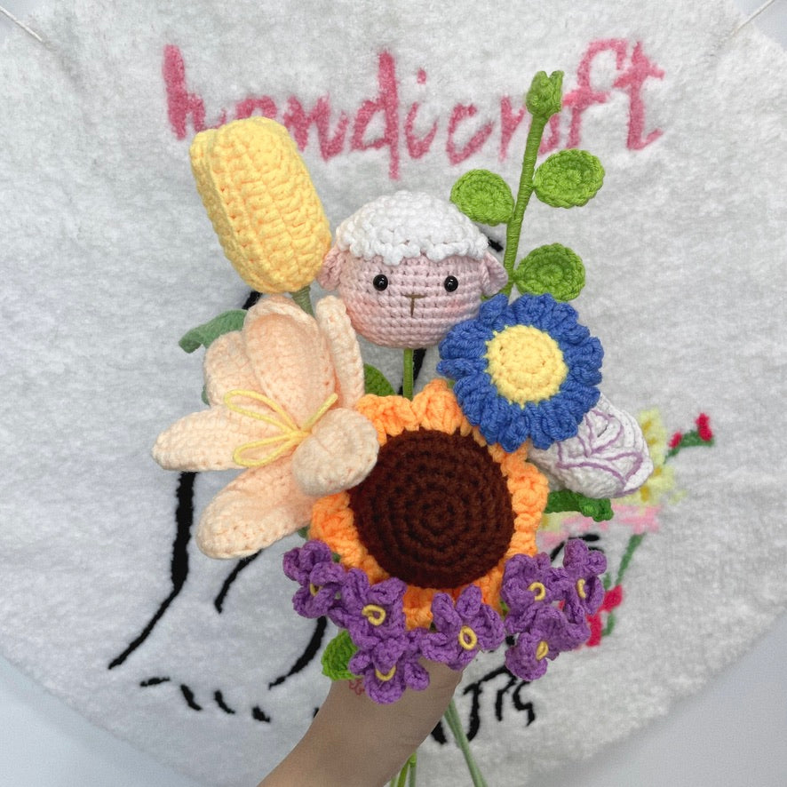 fantasy florals - animal character crochet flower bouquet (over 10 designs!)