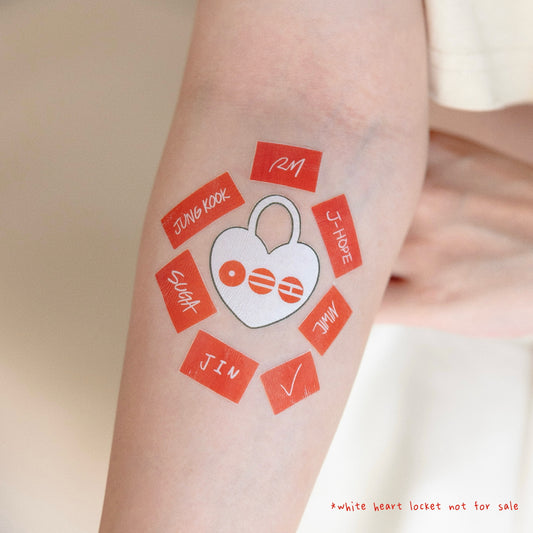 ARIRANG Name Tags (Set of 7) BTS inspired temporary tattoo sticker