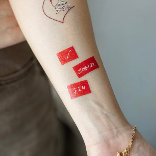 ARIRANG Name Tags (Set of 7) BTS inspired temporary tattoo sticker
