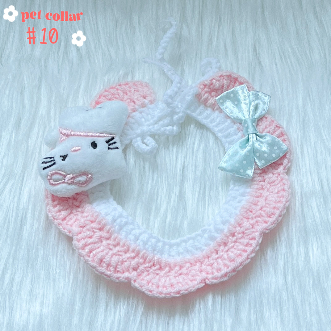 crochet pet collar & hat [over 20 designs] ฅ՞•ﻌ•՞ฅ🐾