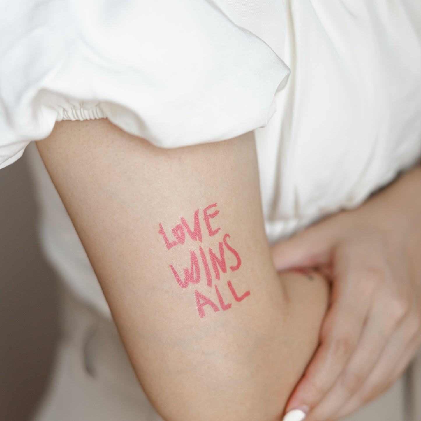 love wins all | IU - temporary tattoo sticker