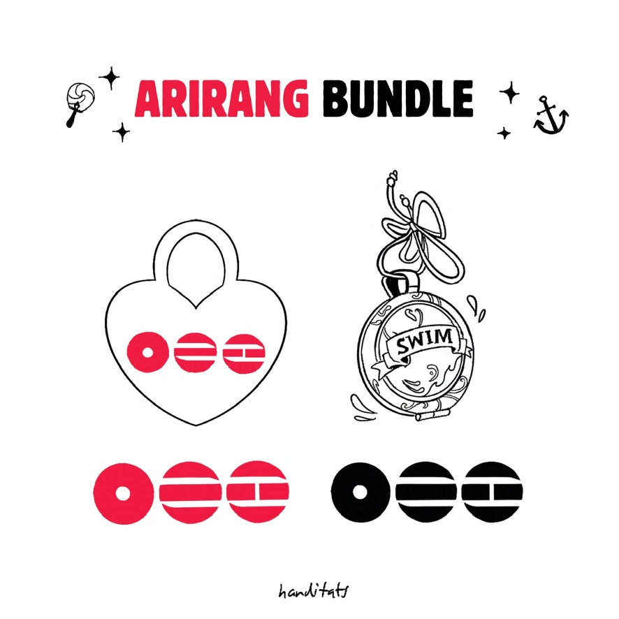 BTS inspired temporary tattoo sticker ARIRANG bundle