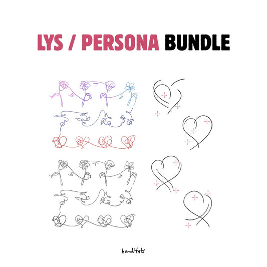 BTS inspired temporary tattoo sticker LYS / PERSONA Bundle