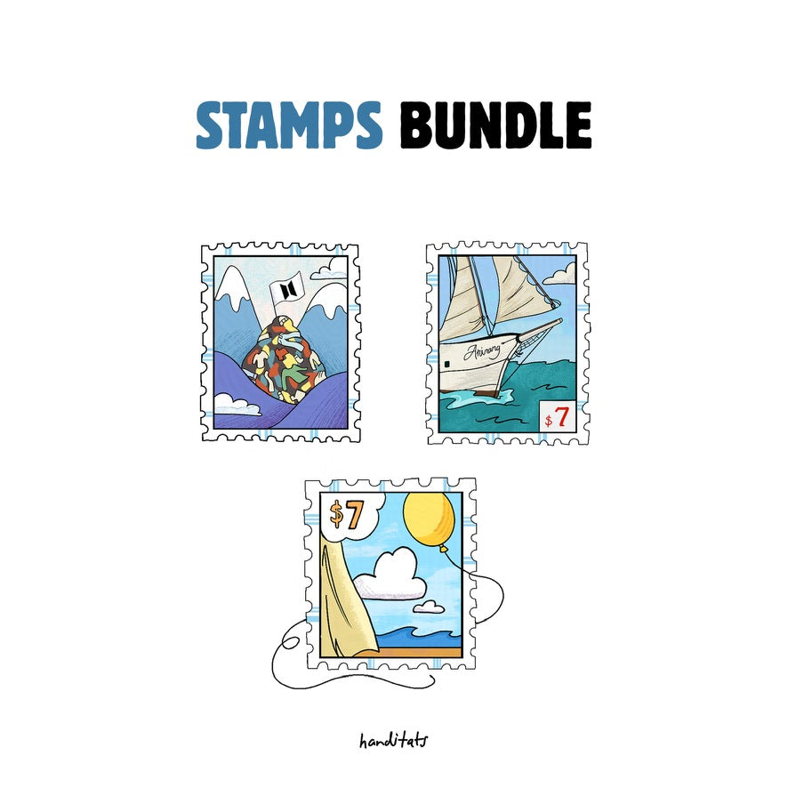 BTS inspired temporary tattoo sticker STAMPS Bundle