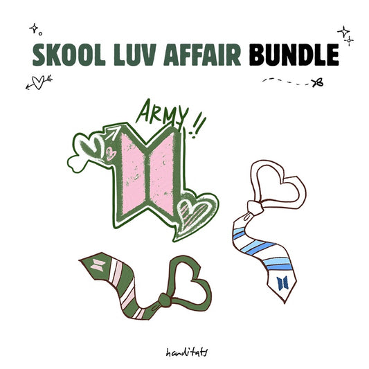 BTS inspired temporary tattoo sticker skool luv affair bundle