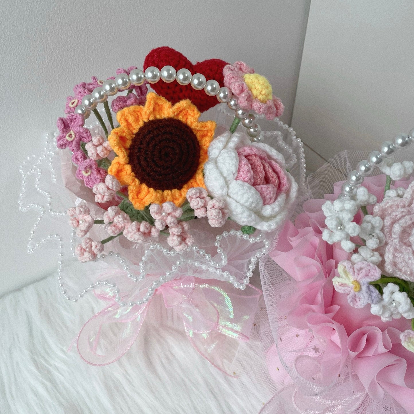 little lovelies - crochet flower basket ˙✧˖° 🎀🧺⋆