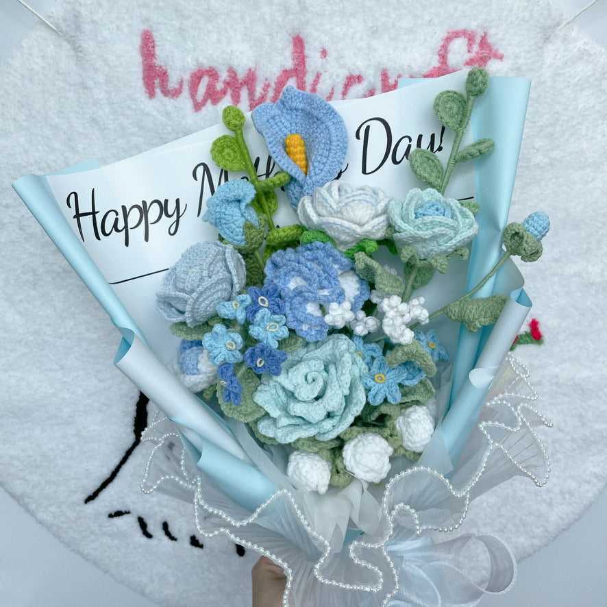blossoms of love - crochet flower bouquet ପ(๑•ᴗ•๑)ଓ ♡