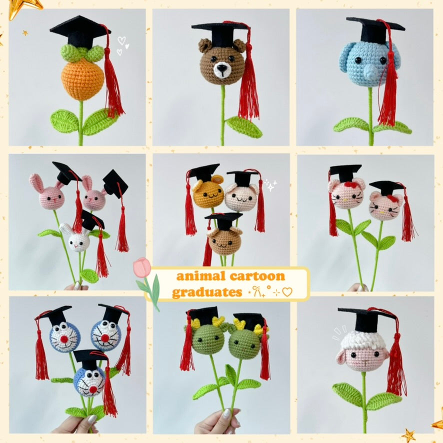 [grad special] character stalk with mortarboard  ✮ ⋆ 🐼˚｡𖦹 ⋆🐰🎓✧˖°